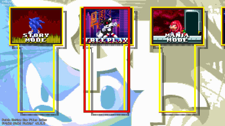 Menu made for a possible EXE FNF mod