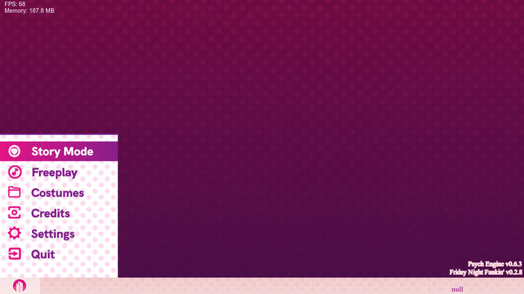 Menu made for a possible DDLC+ FNF Mod