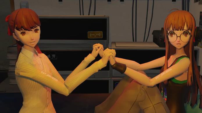 sumire and futaba holding hands sumire and futaba holding hands